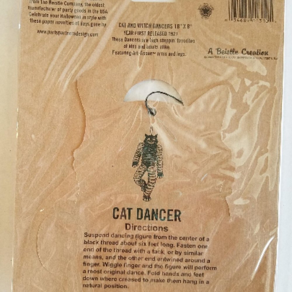 HALLOWEEN CAT Dancer Hanging Decoration NEW - Picture 2 of 4